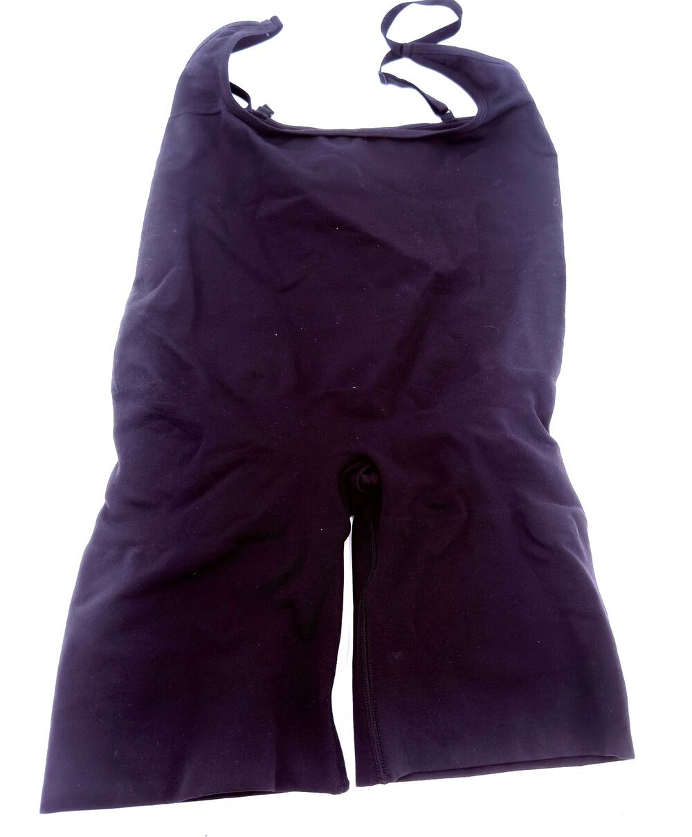 Skims Black Square Neck Mid Thigh Bodysuit Size XL NWOT